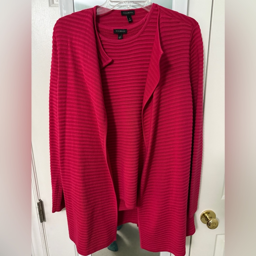 Talbots Cardigan and Tank Set